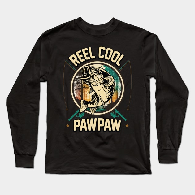 Reel Cool Pawpaw Fishing Gift Long Sleeve T-Shirt by ryanjaycruz